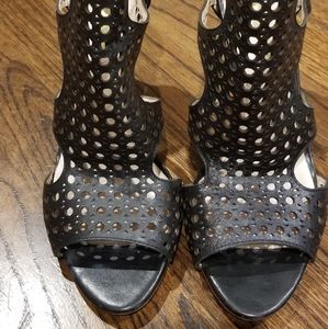 8.5 Louise et Cie black cutout high heels